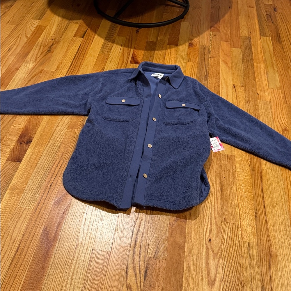 Roxy Cozy Button Up Sherpa Jacket - Picture 2 of 8